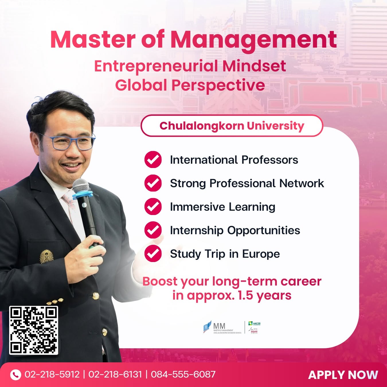 Unlock your leadership potential with our Master of Management at Chulalongkorn University.
